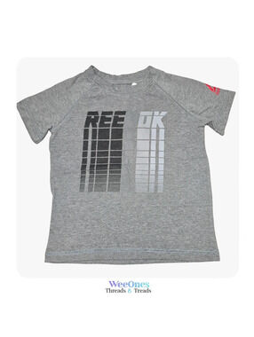 Reebok Toddler Boys Gray Graphic Athletic T-Shirt Size 3T